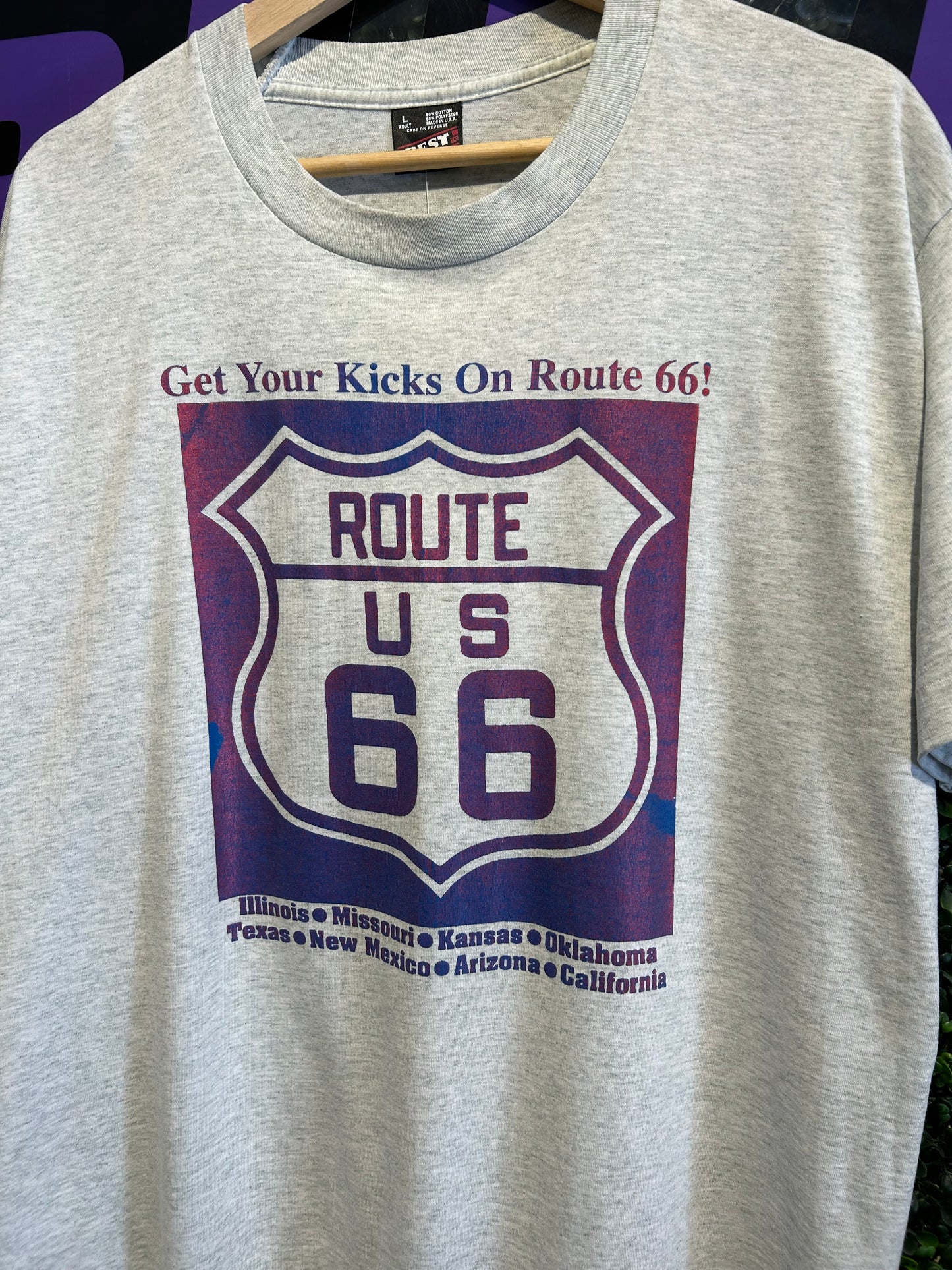 90s Route 66 T-Shirt. Size Large