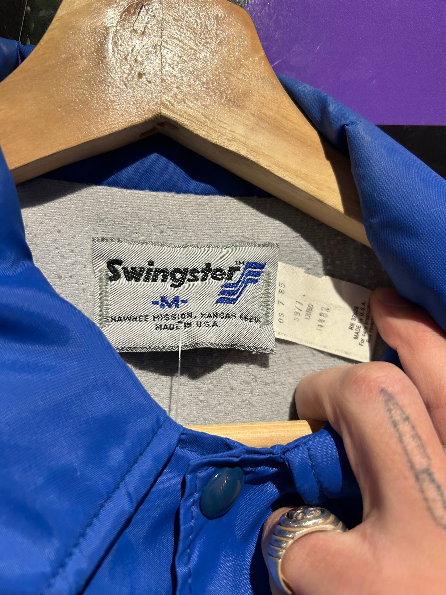 80s First National Bank Button-Up Jacket. Size M/L