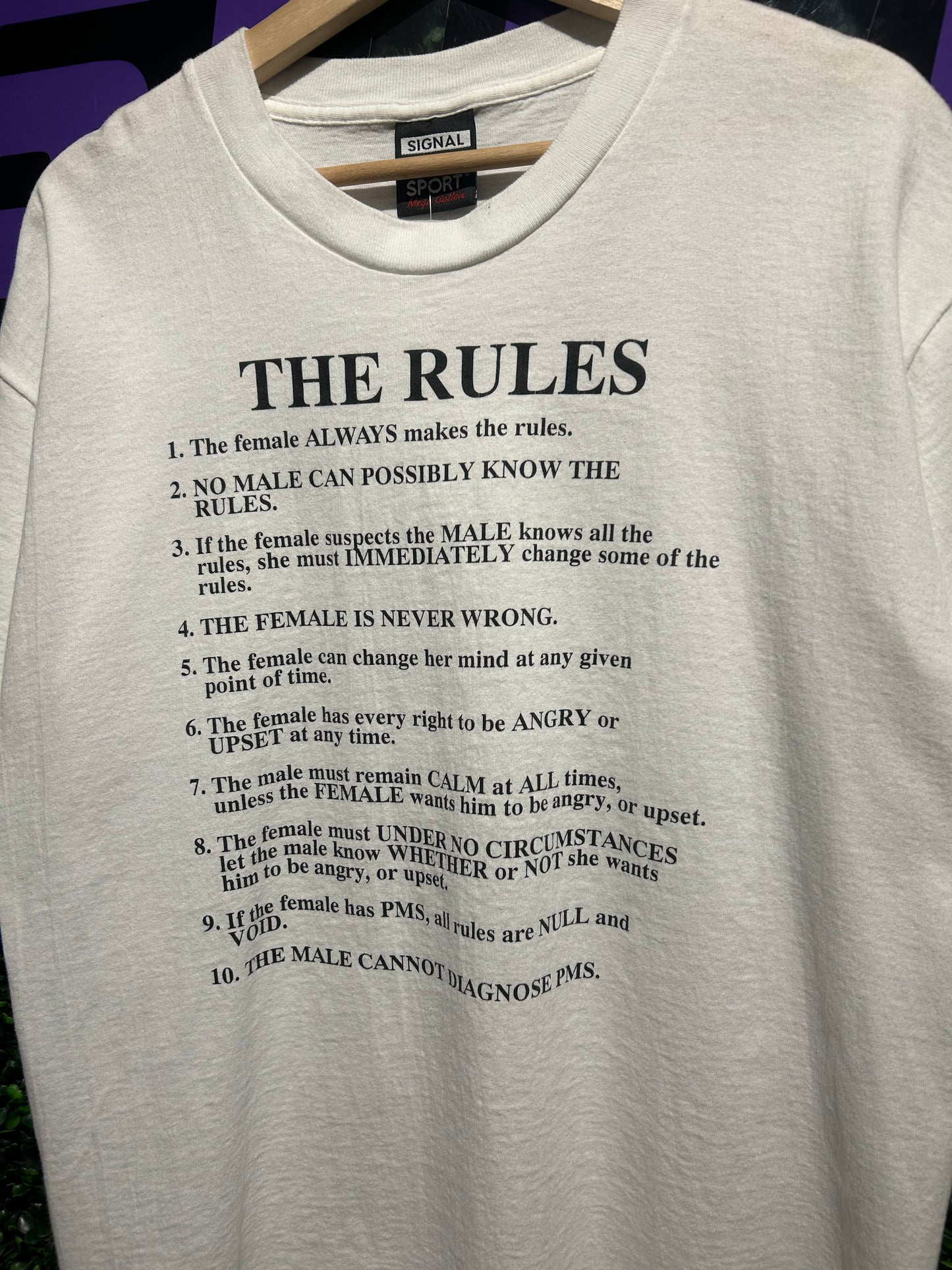 90s The Rules T-Shirt. Size Large