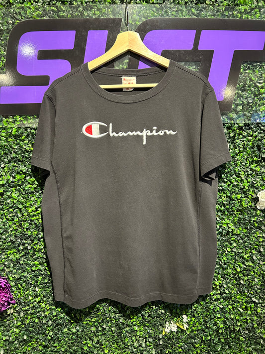 00s Champion Embroidered T-Shirt. Size M/L