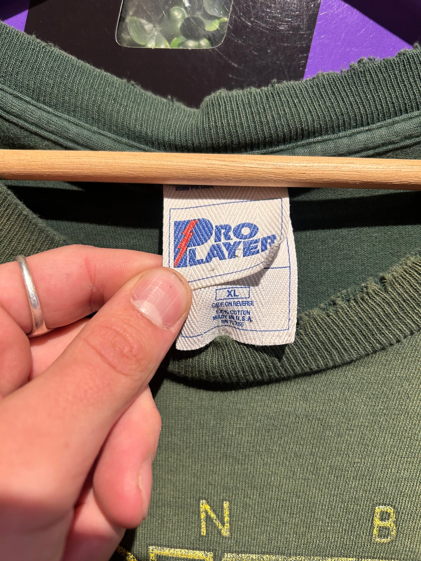 90s Green Bay Packers Pro Player T-Shirt. Size XL