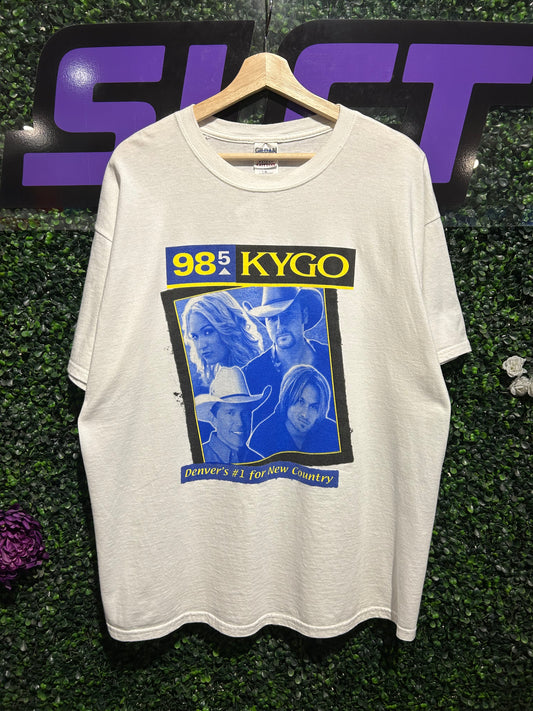 Vintage KYGO Country Music Radio T-Shirt. Size XL