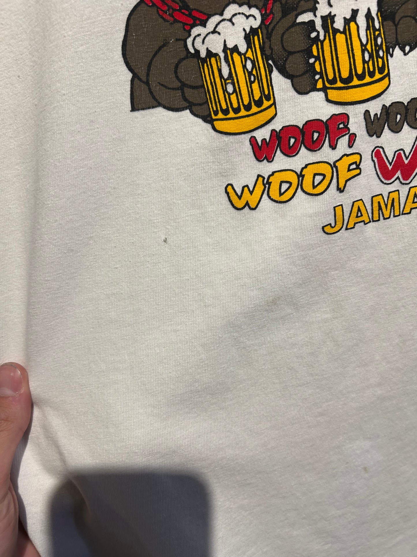 Vintage Who Let The Dogs Out Jamaica T-Shirt. Size L/XL