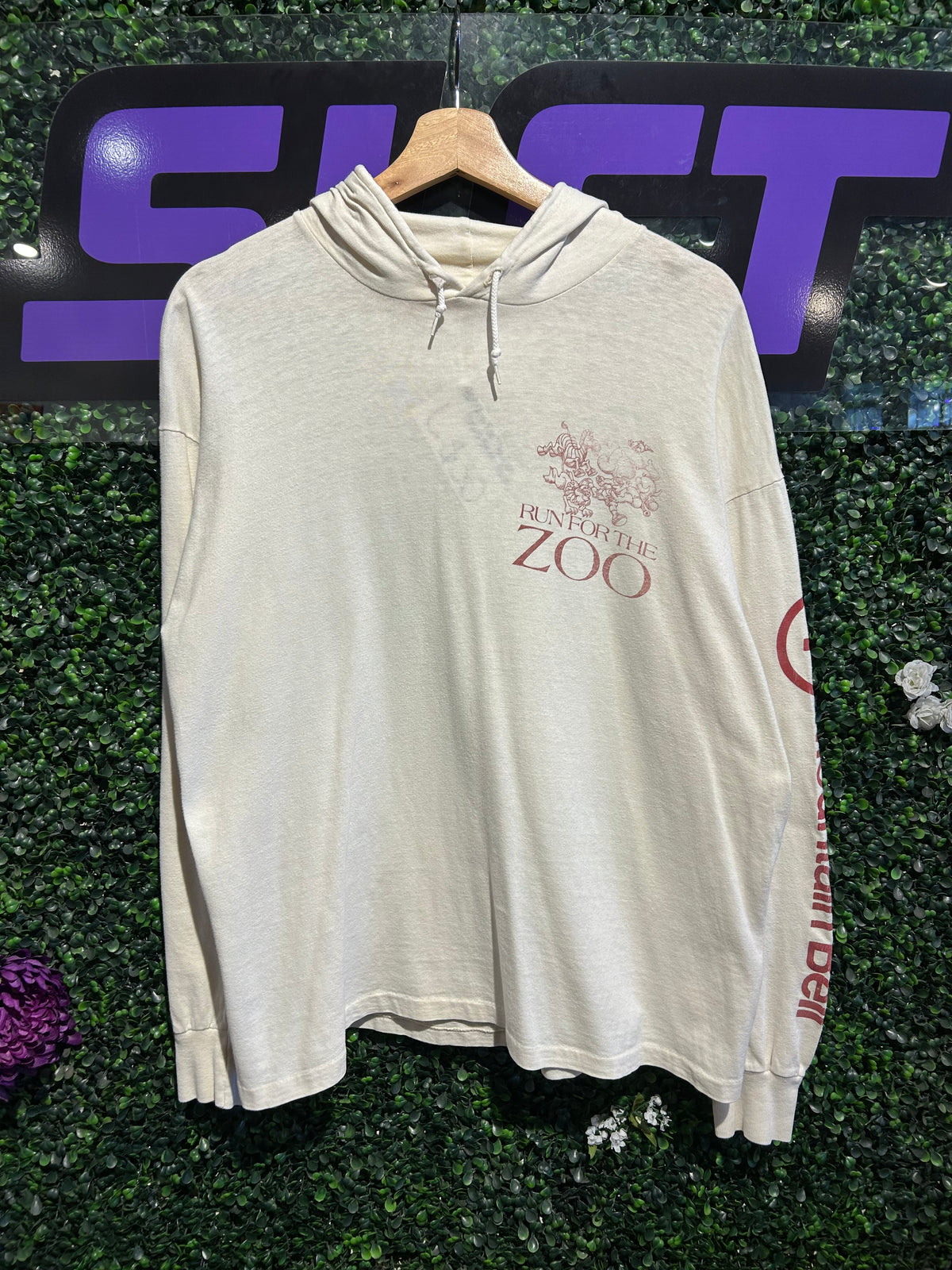 80s Run For The Zoo Denver Coors Shirt Hoodie. Size Large