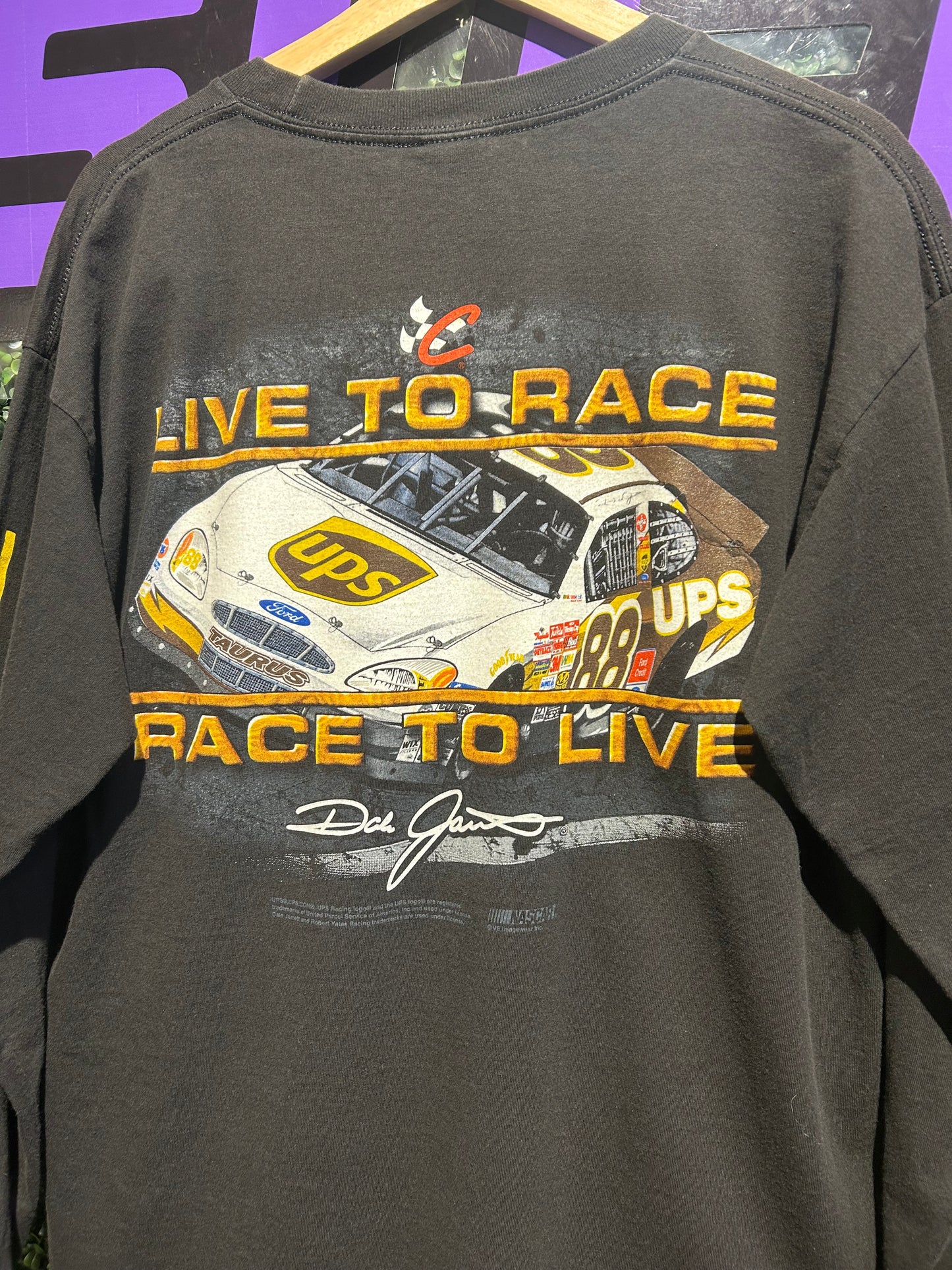 Vintage Dale Jarrett UPS Racing LS Shirt. Size Large