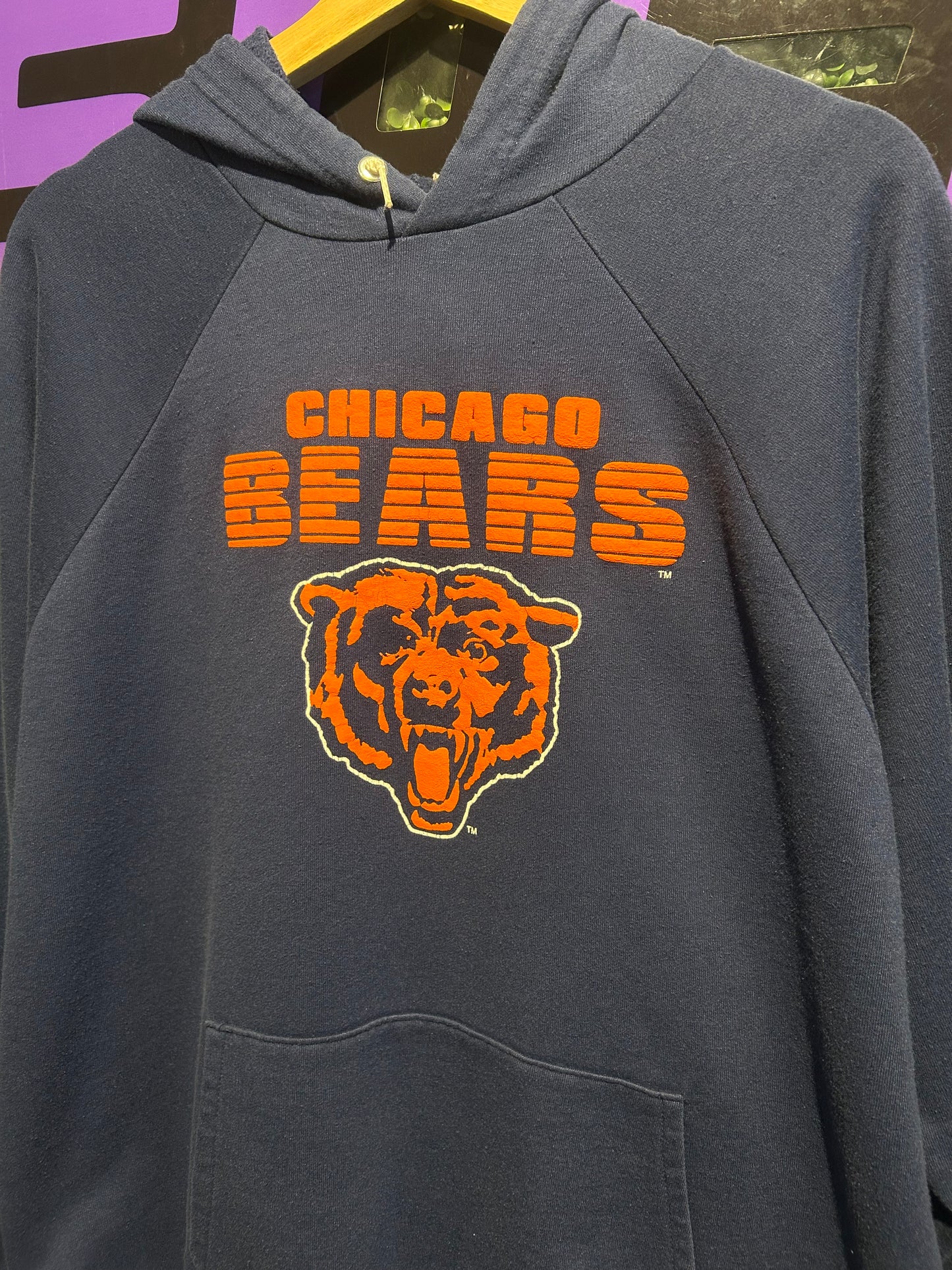 80s Chicago Bears Hoodie. Size Large