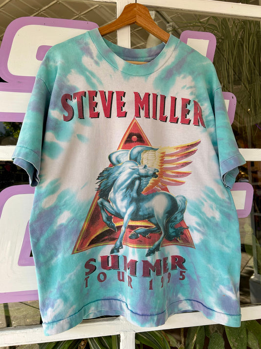 1995 Steve Miller Band & The Doobie Brothers Summer Tour Tie-Dye T-Shirt. Size M/L