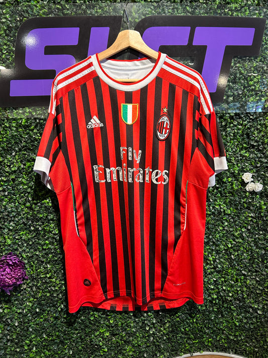 00s AC Milan #11 Zlatan Ibrahimovic Adidas Jersey. Size M/L