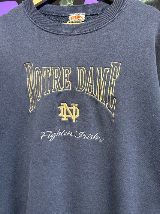 90s Notre Dame Fighting Irish Nutmeg Crewneck. Size Large