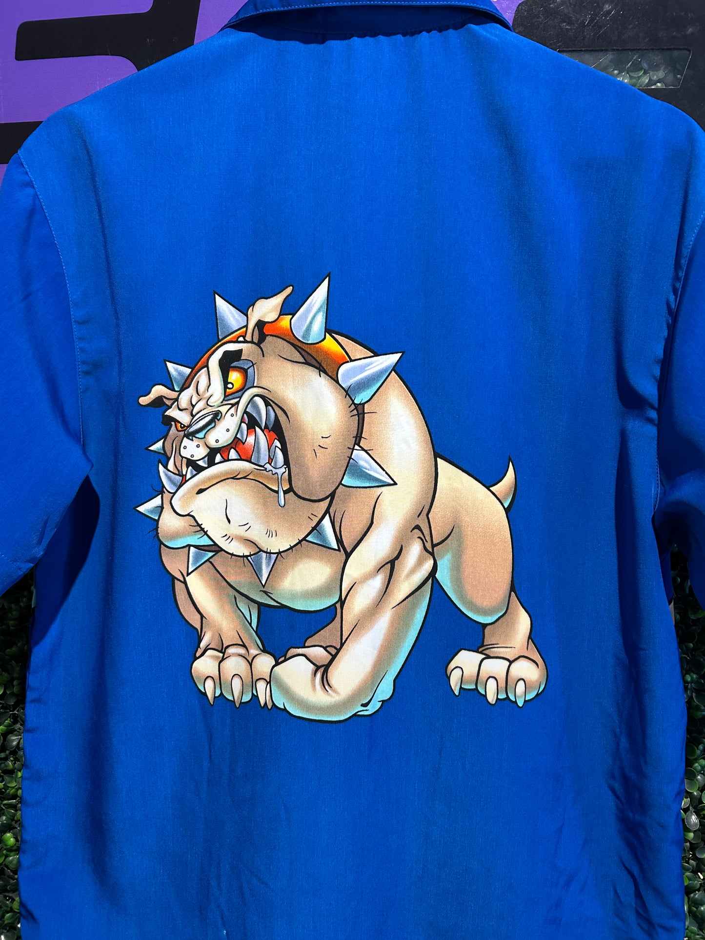 Vintage JNCO Bulldog Button-Up Shirt. Size Medium