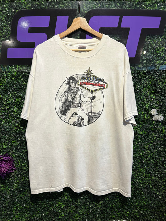90s Cowtown Guitars Las Vegas T-Shirt. Size XL