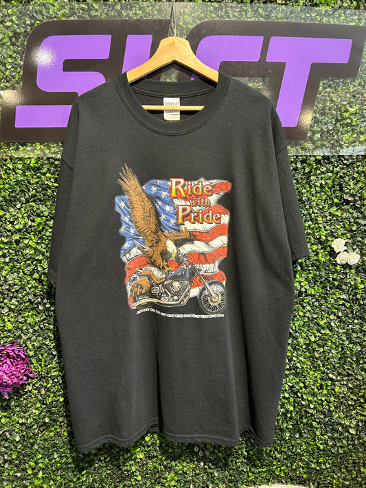 2004 Sturgis Ride With Pride Motorcycle T-Shirt. Size XL