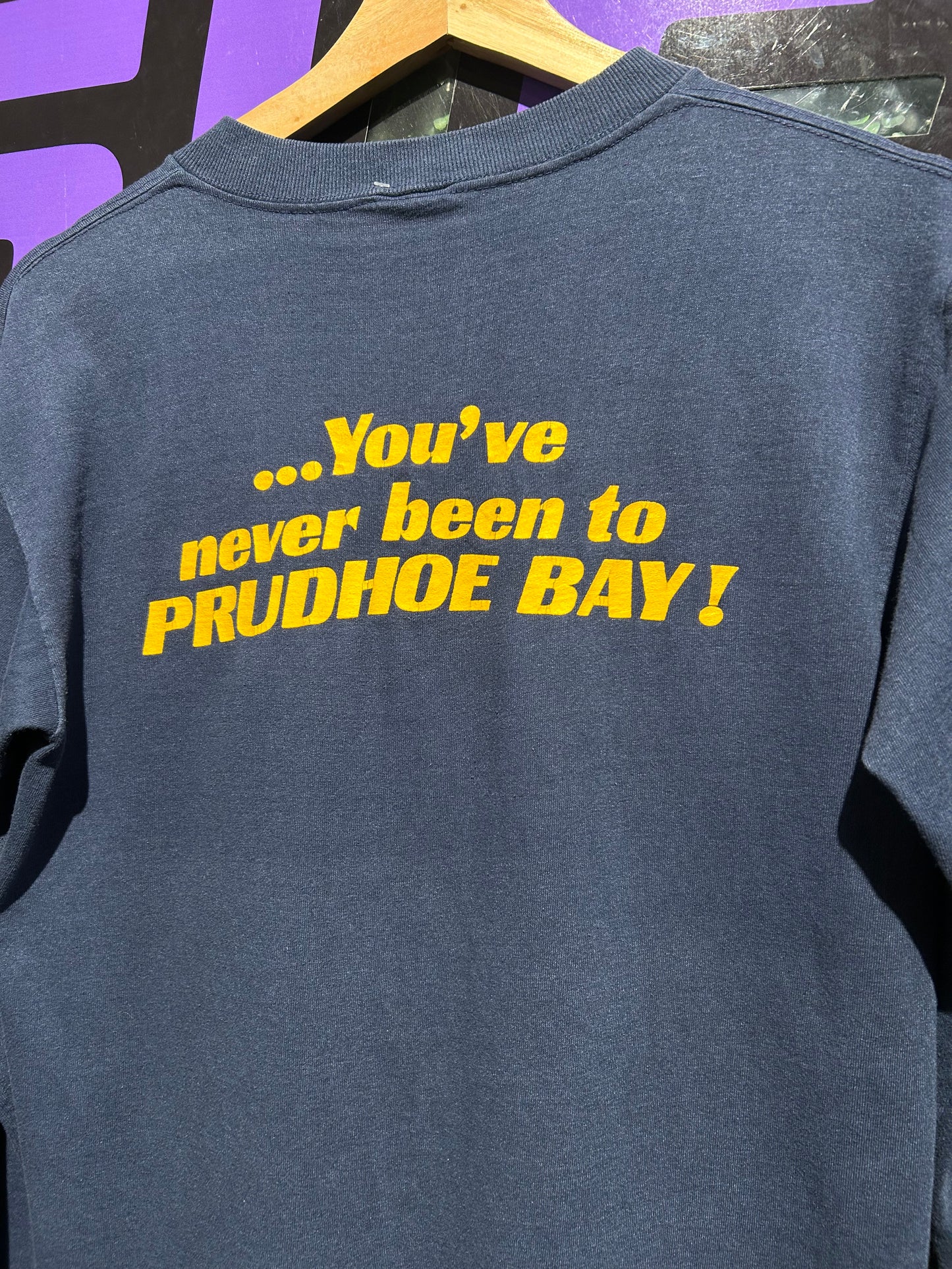 1982 Prudhoe Bay Alaska Hell Never Freezes Over LS Shirt. Size Small