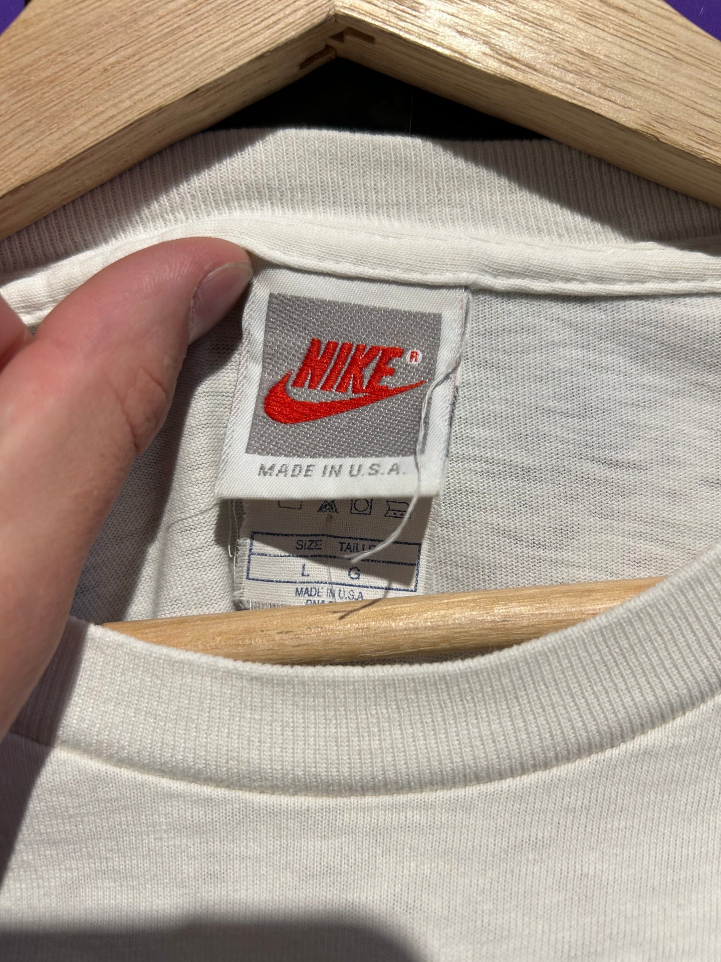 90s Alonzo Mourning “How Am I Driving?” Nike T-Shirt. Size Large