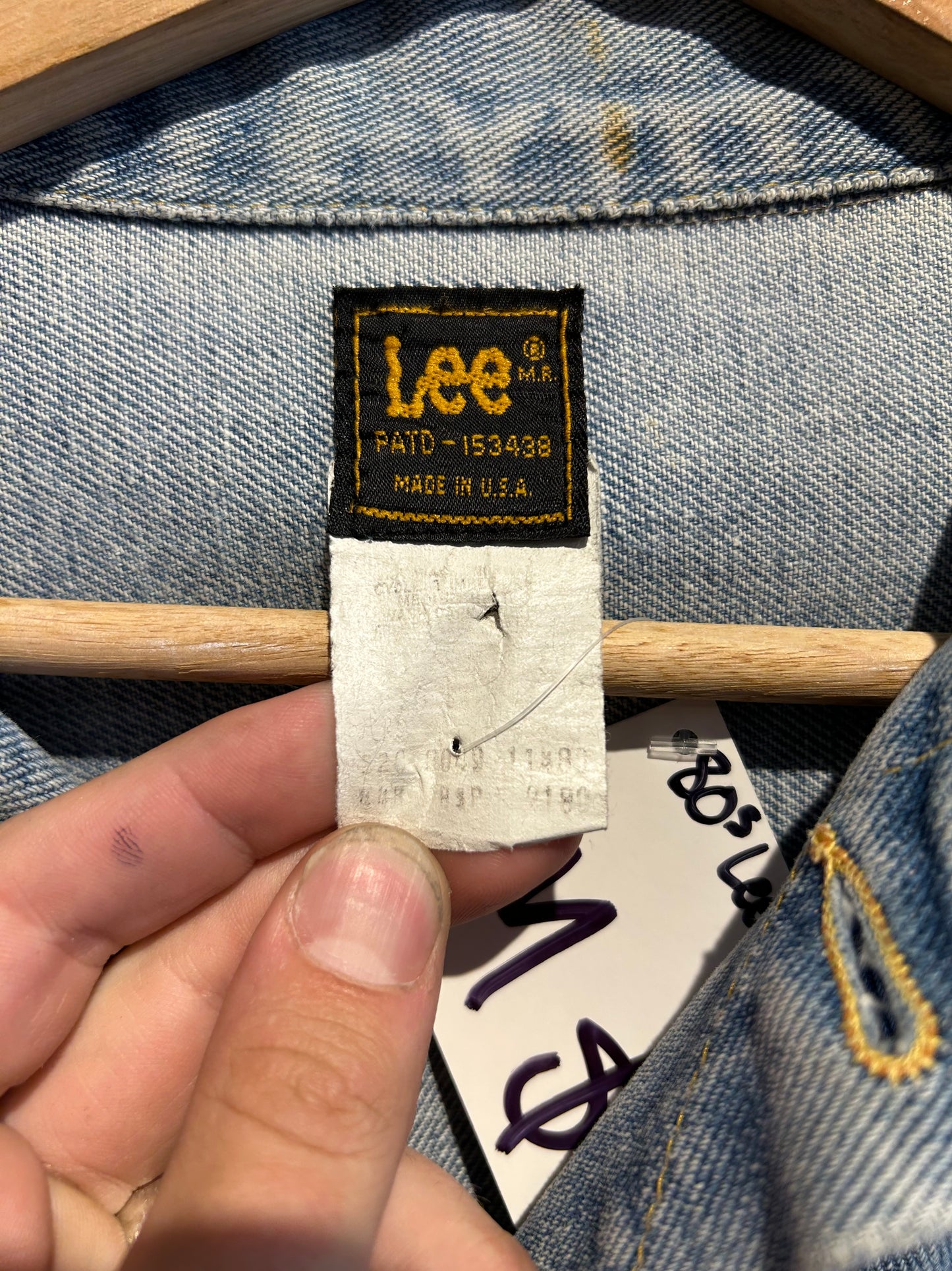 80s Lee Riders Denim Jacket. Size Medium