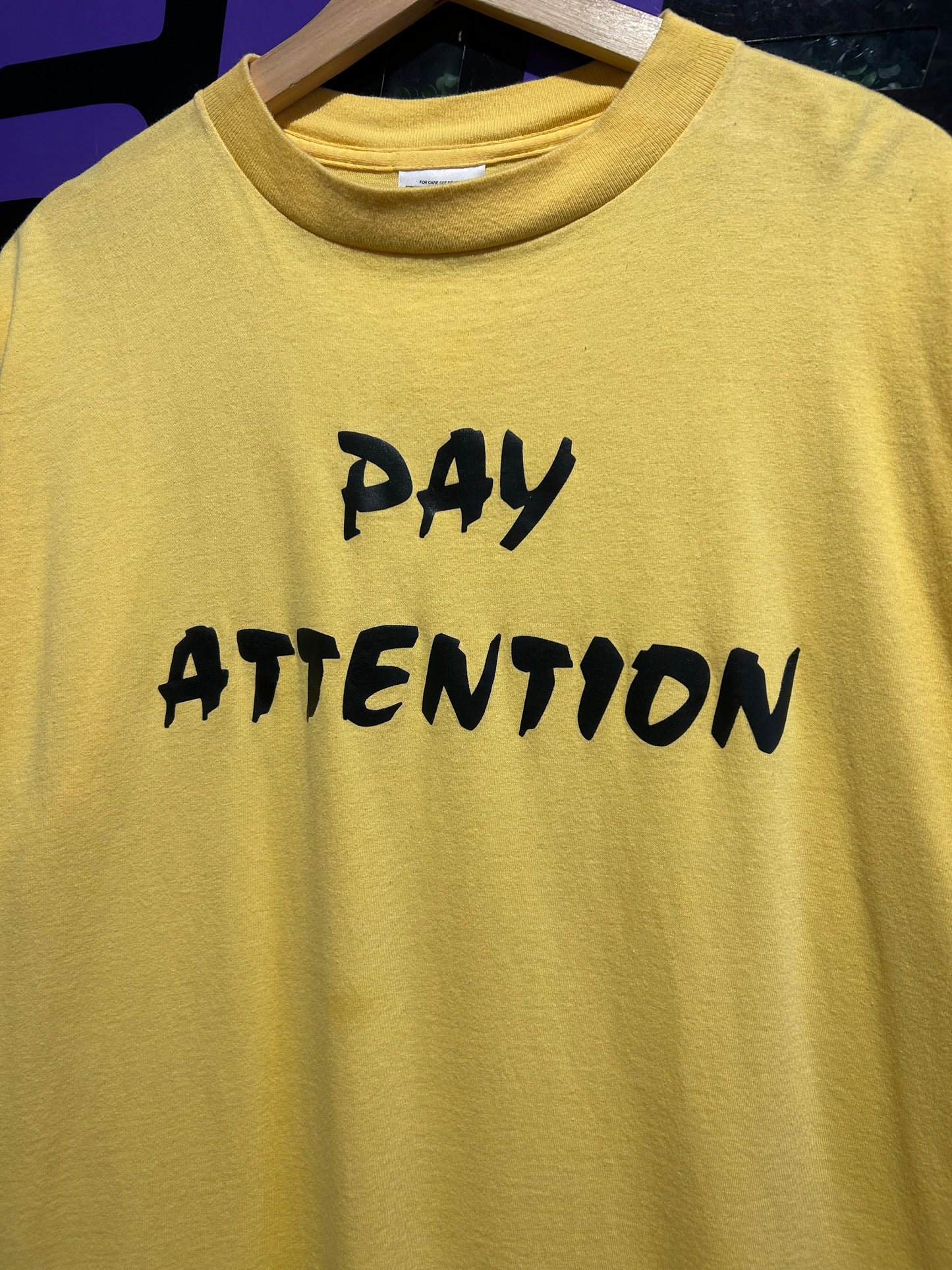 90s Pay Attention T-Shirt. Size XL