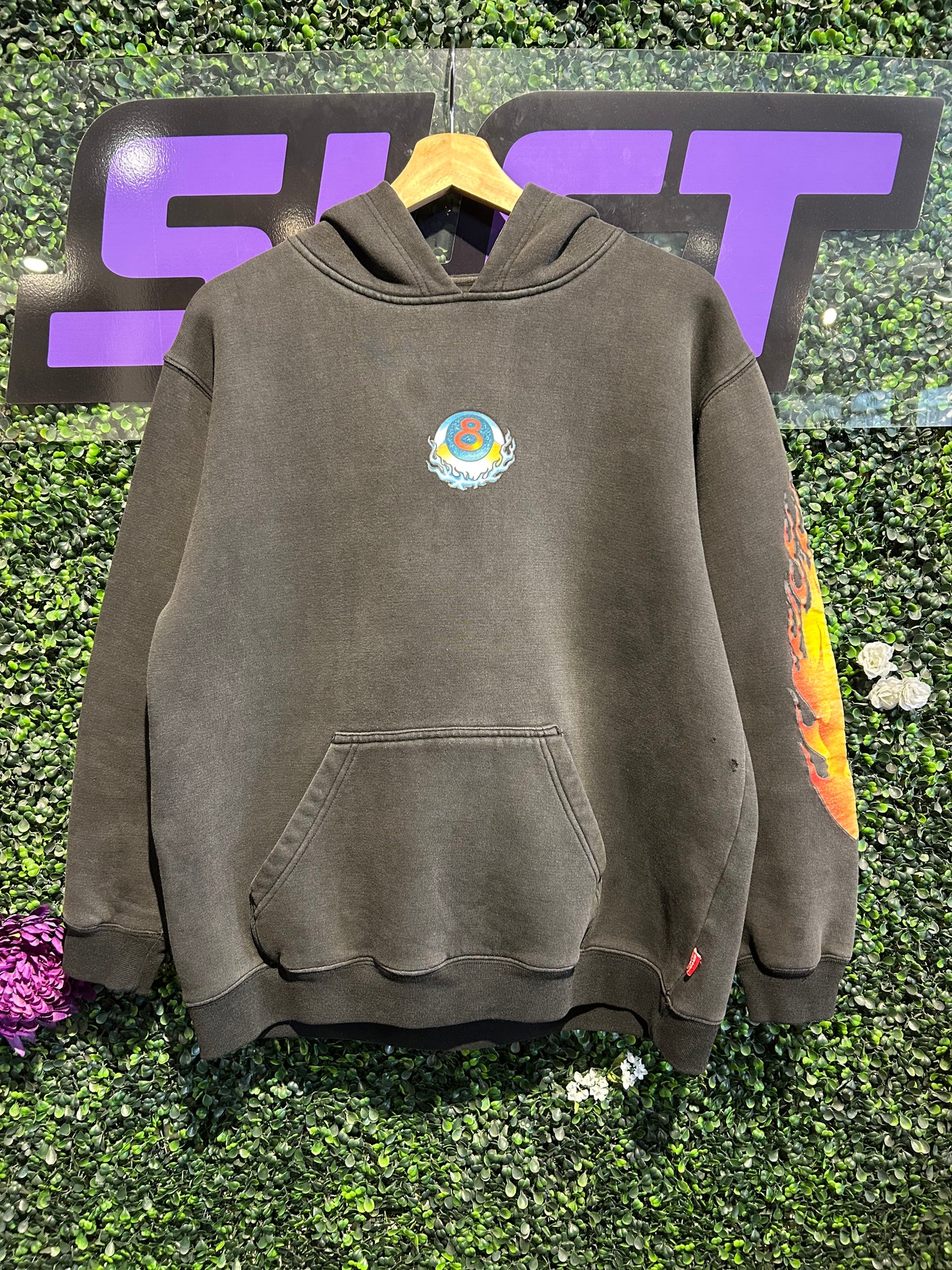 Vintage JNCO 8Ball Flame Dragon Hoodie. Size Medium