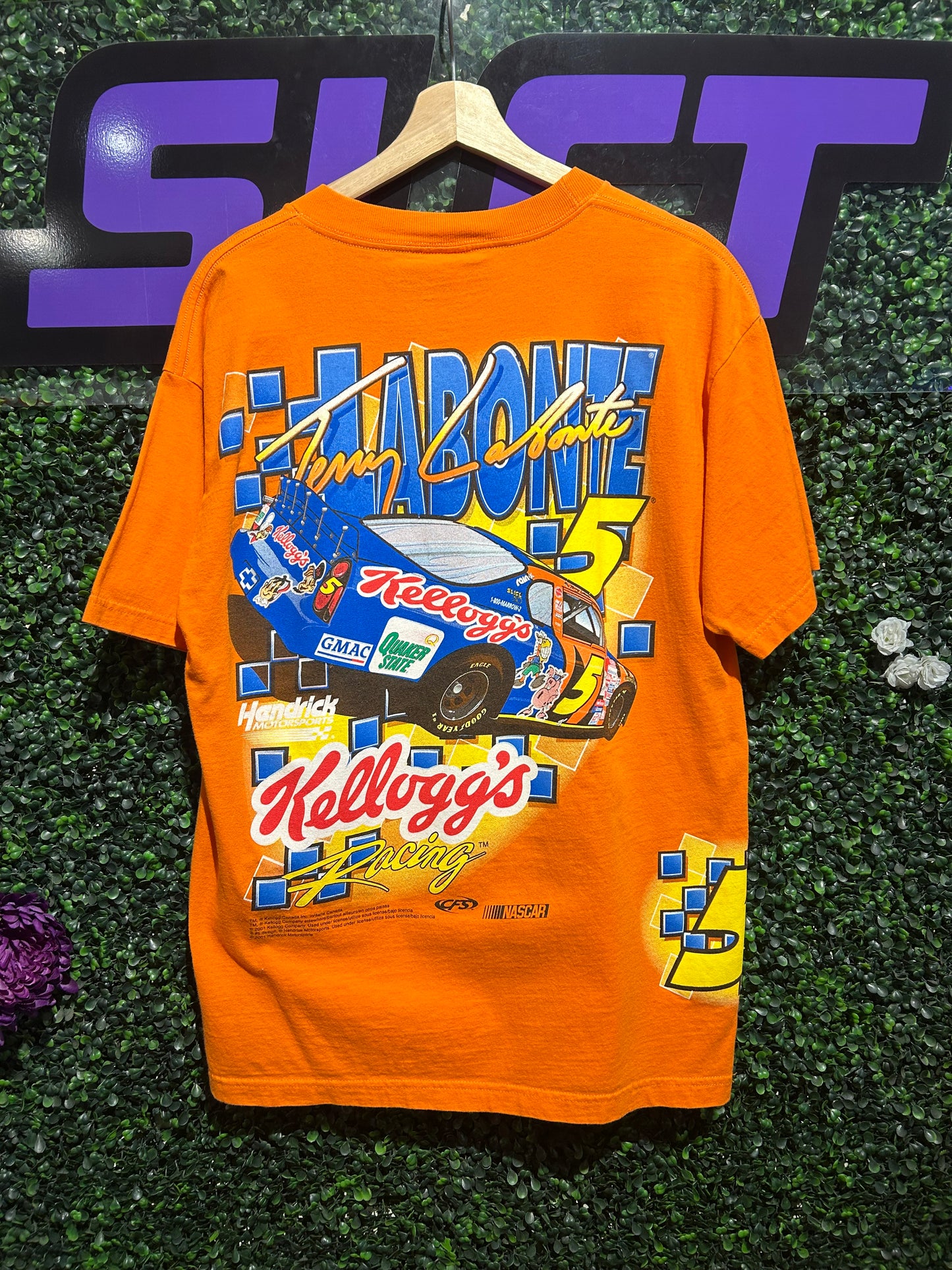 2001 NASCAR Terry Labonte Kellogg’s Racing T-Shirt. Size Large