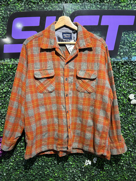 70s Wool O The West Button-Up Flannel. Size M/L