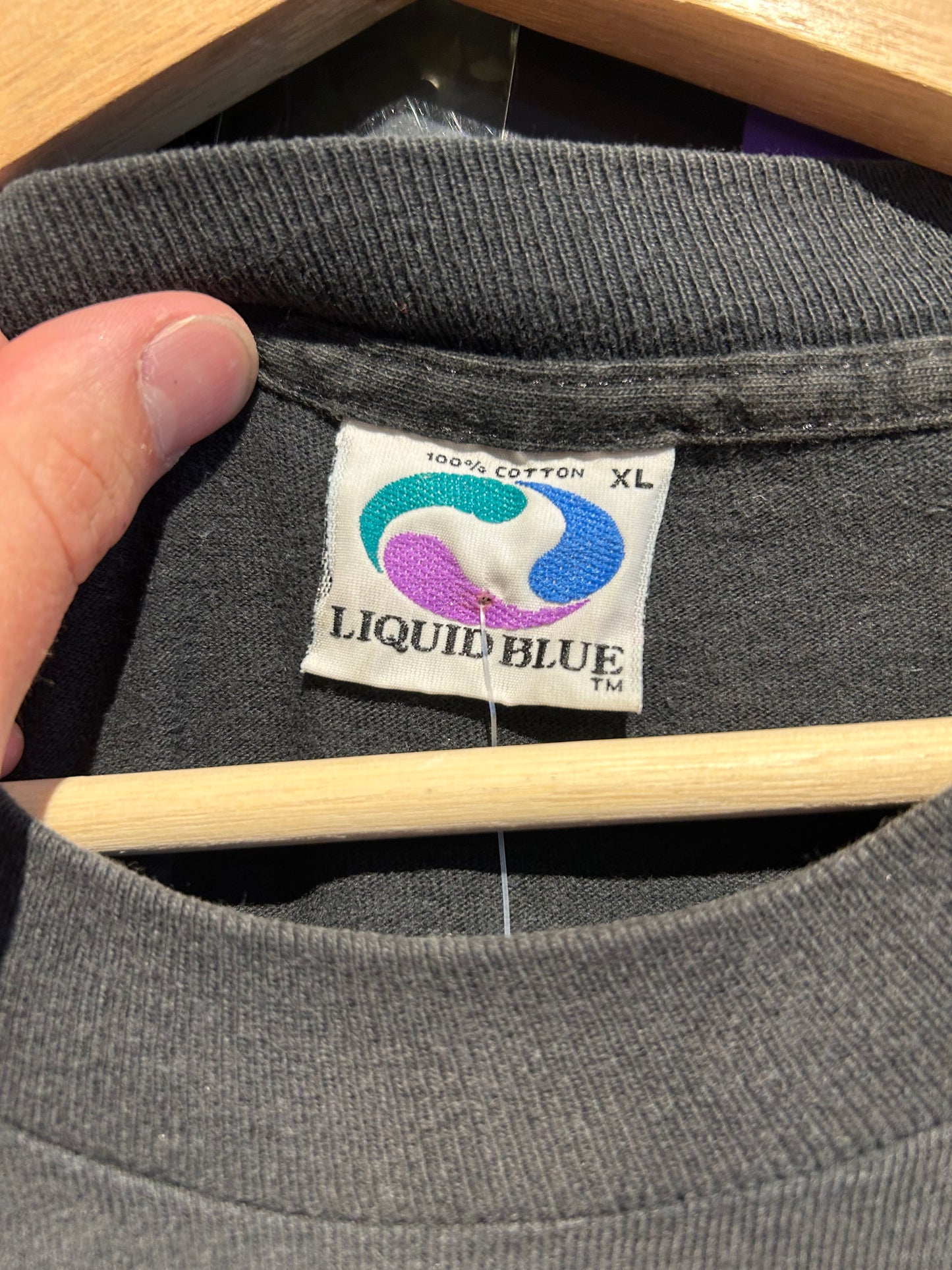 1995 Jerry Garcia “Our Love Will Not Fade Away” Liquid Blue T-Shirt. Size XL