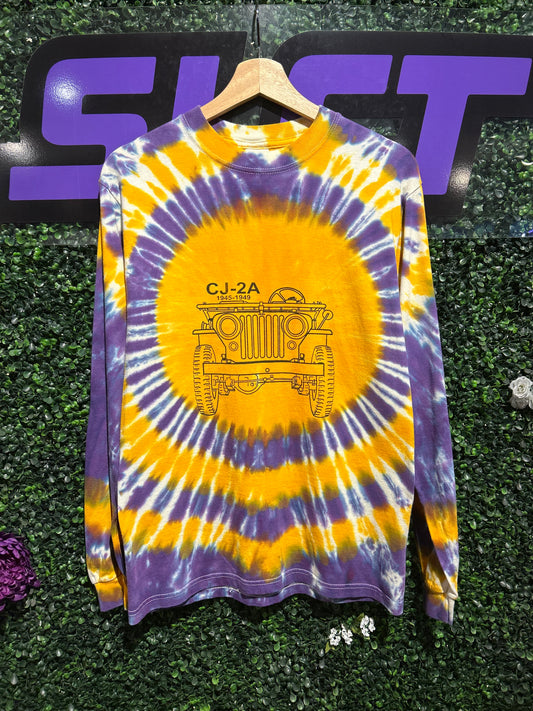 Vintage Jeep LS Tie-Dye Shirt. Size S/M