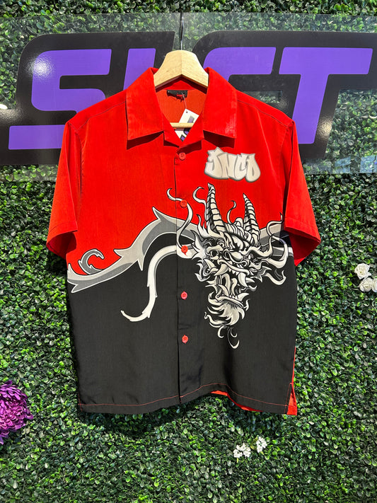 Vintage JNCO Dragon Button-Up Shirt. Size S/M