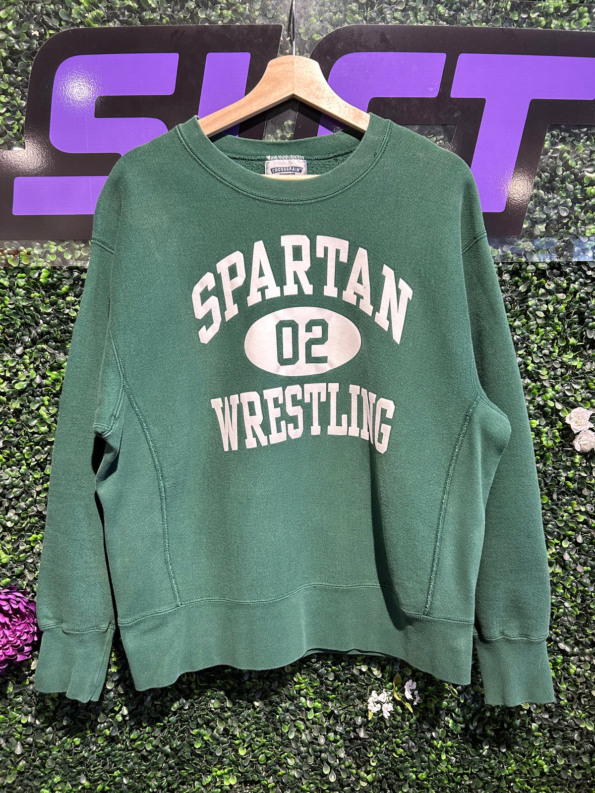 Vintage Michigan State Spartans Wrestling Lee Crewneck. Size Large