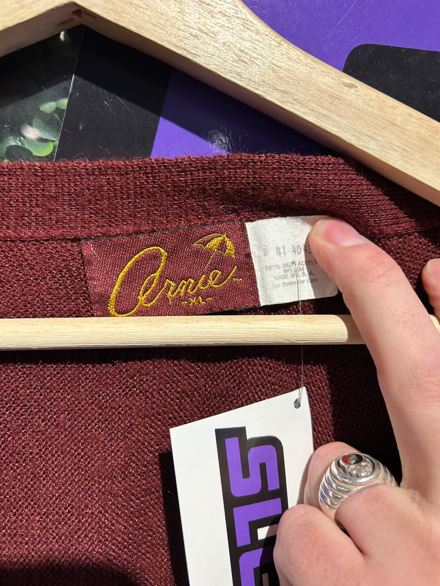 80s Arnold Palmer “Arnie” Knit Cardigan. Size L/XL