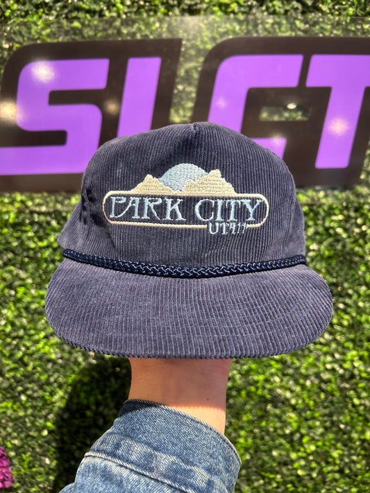 Vintage Park City Utah Corduroy Hat