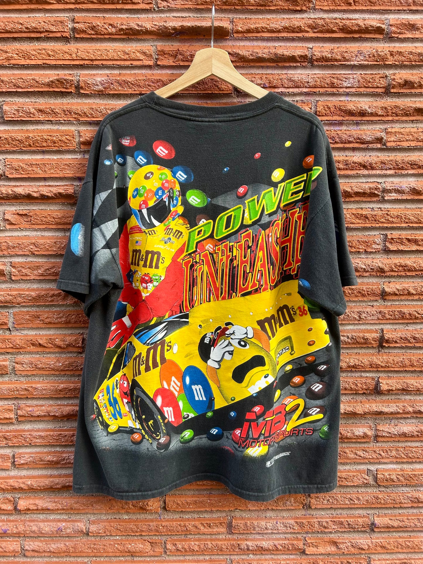 1999 NASCAR M&M Racing Ernie Irvan AOP T-Shirt. Size XL