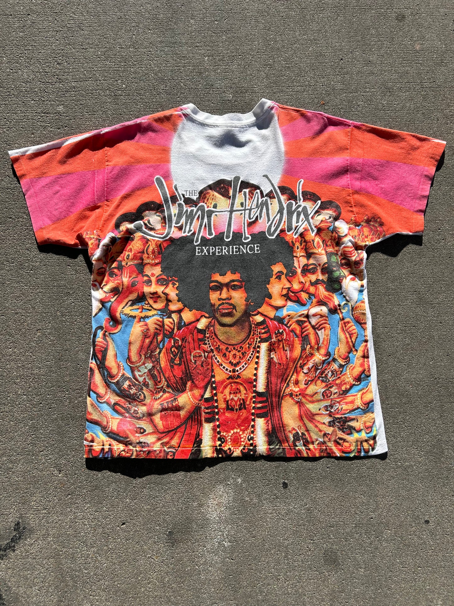 1994 The Jimi Hendrix Experience All-Over-Print T-Shirt. Size Large