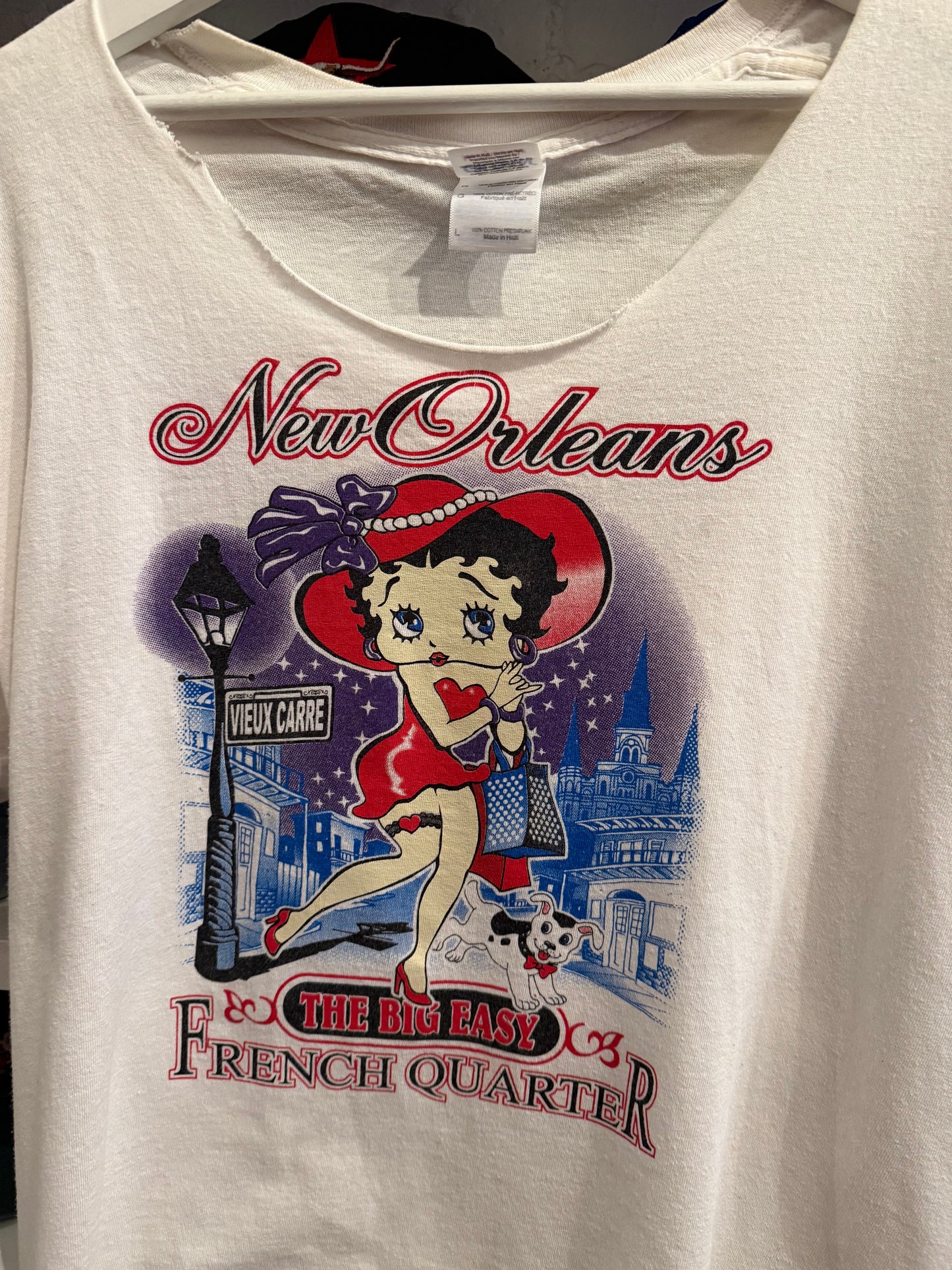 Betty Boop New Orleans T-Shirt Size Large