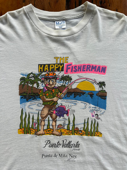 Vintage The Happy Fisherman T-Shirt. Size XL