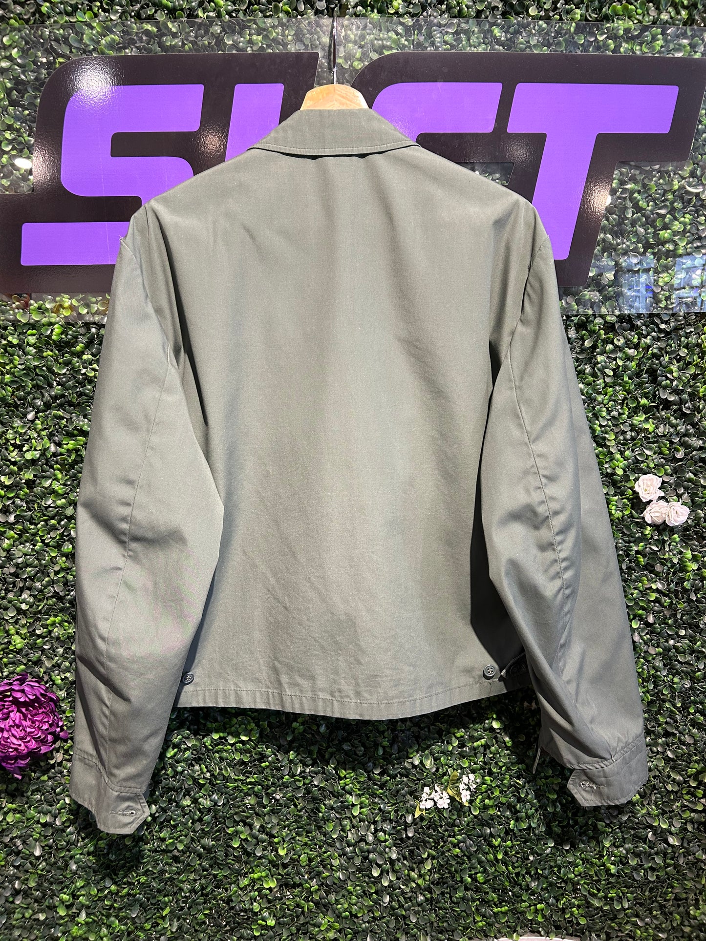 70s Military Zip-Up Jacket. Size M/L