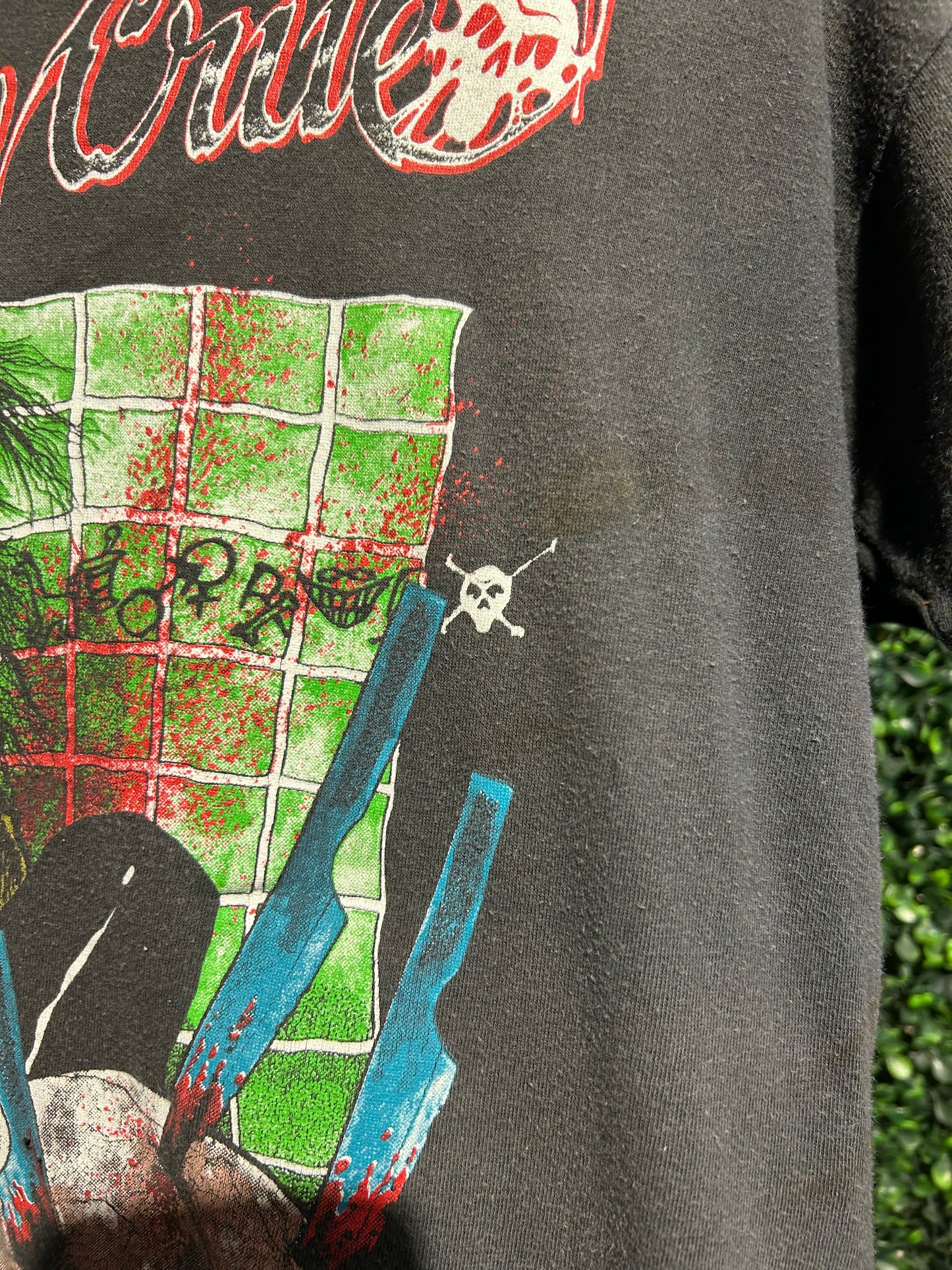 1989 Motley Crue Dr. Feelgood Pushead Tour T-Shirt. Size Medium