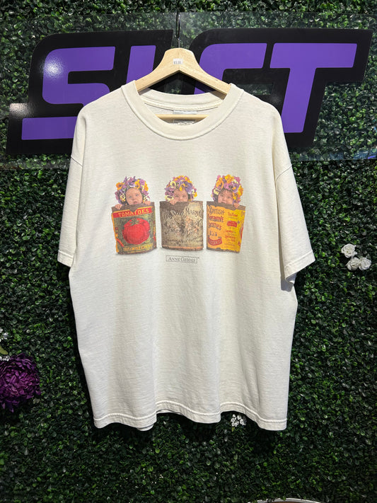 90s Anne Geddes Baby Photography Art T-Shirt. Size L/XL