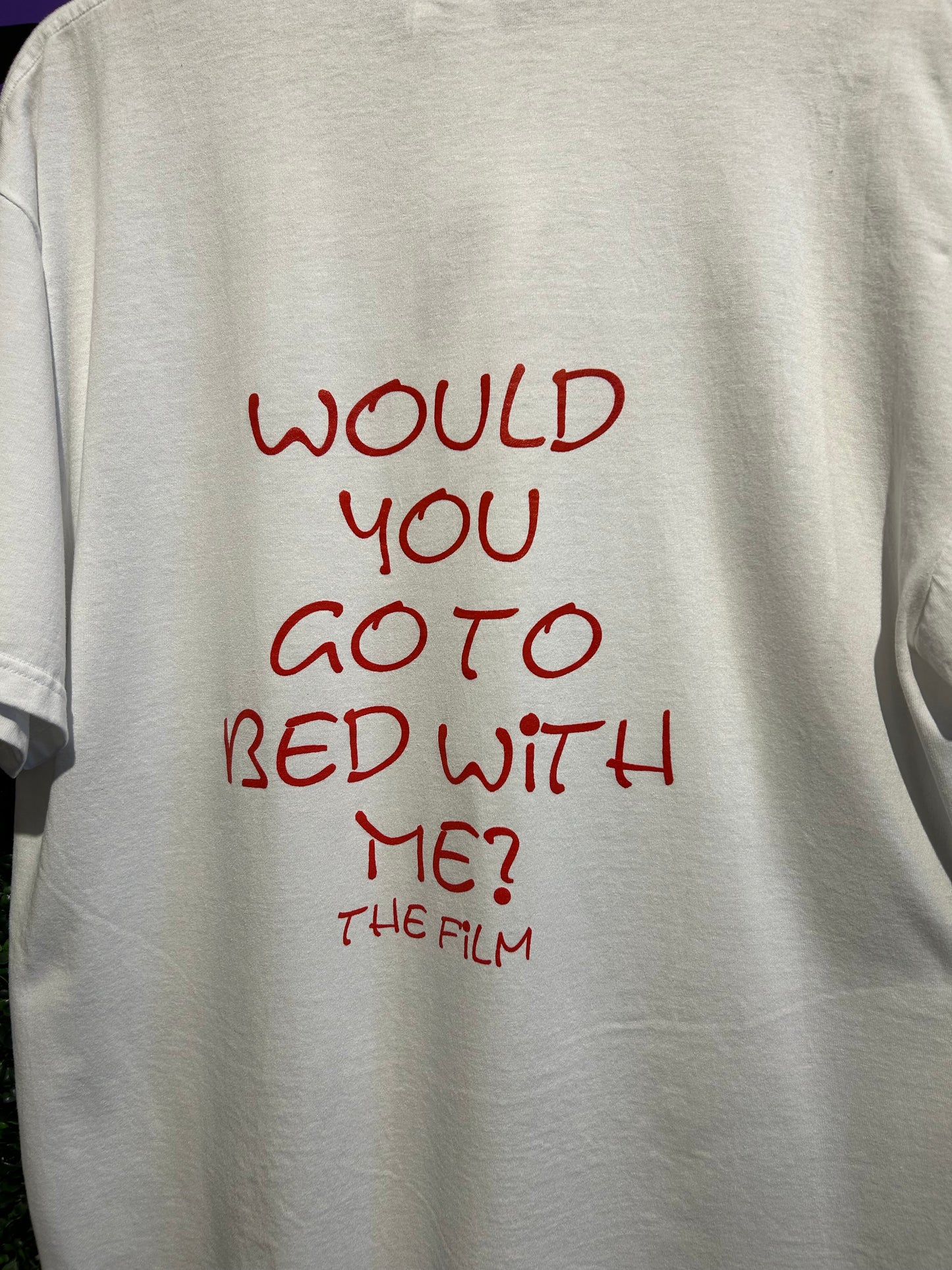 Vintage Would You Go To Bed With Me? T-Shirt. Size Large
