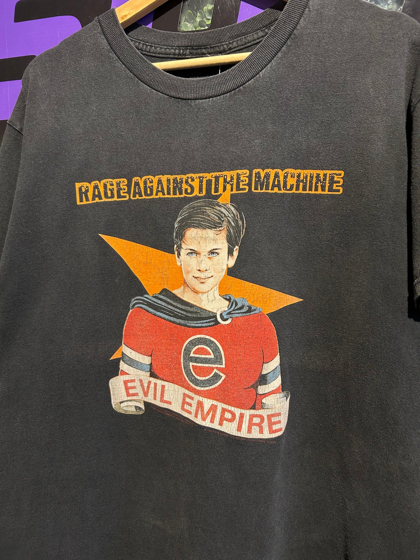 1996 Rage Against The Machine Evil Empire T-Shirt. Size Large