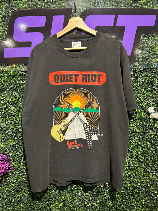 1994 Quiet Riot Back Rhoads Tour Autographed T-Shirt. Size XL