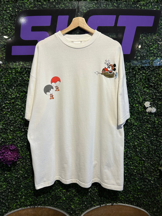 Vintage Disney Mickey Mouse Flying T-Shirt. Size XXL