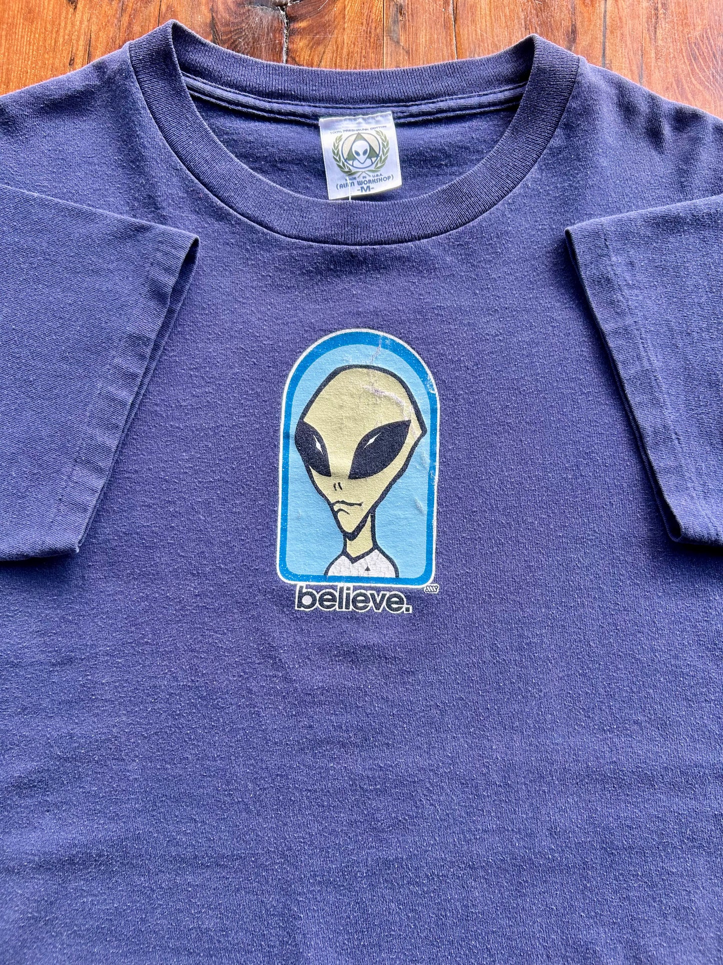 90s Alien Workshop Believe T-Shirt. Size Medium