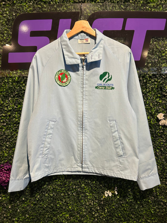80s Girl Scouts Camp Staff Zip-Up Jacket. Size M/L