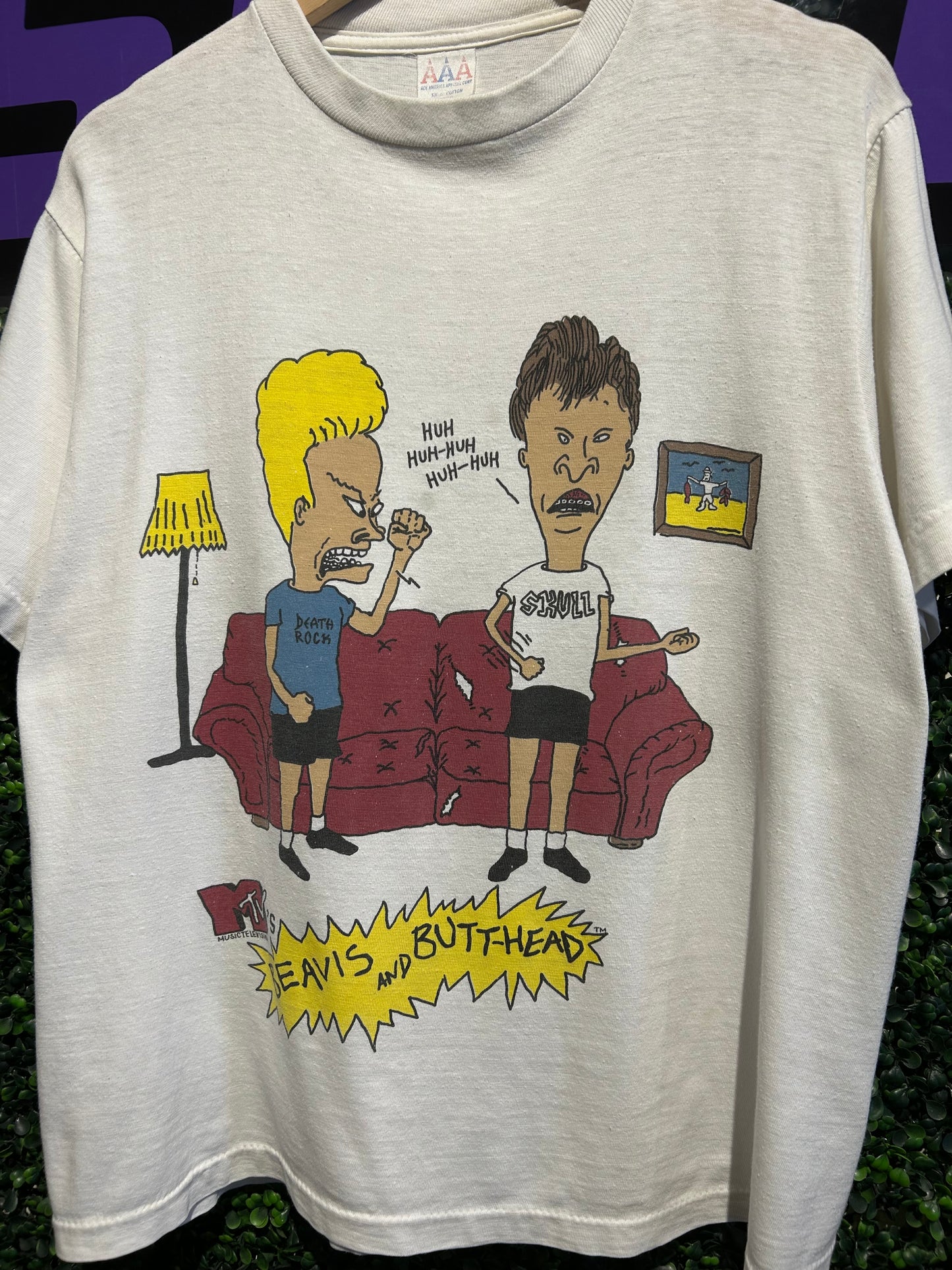 90s Beavis And Butthead MTV Promo T-Shirt. Size Medium