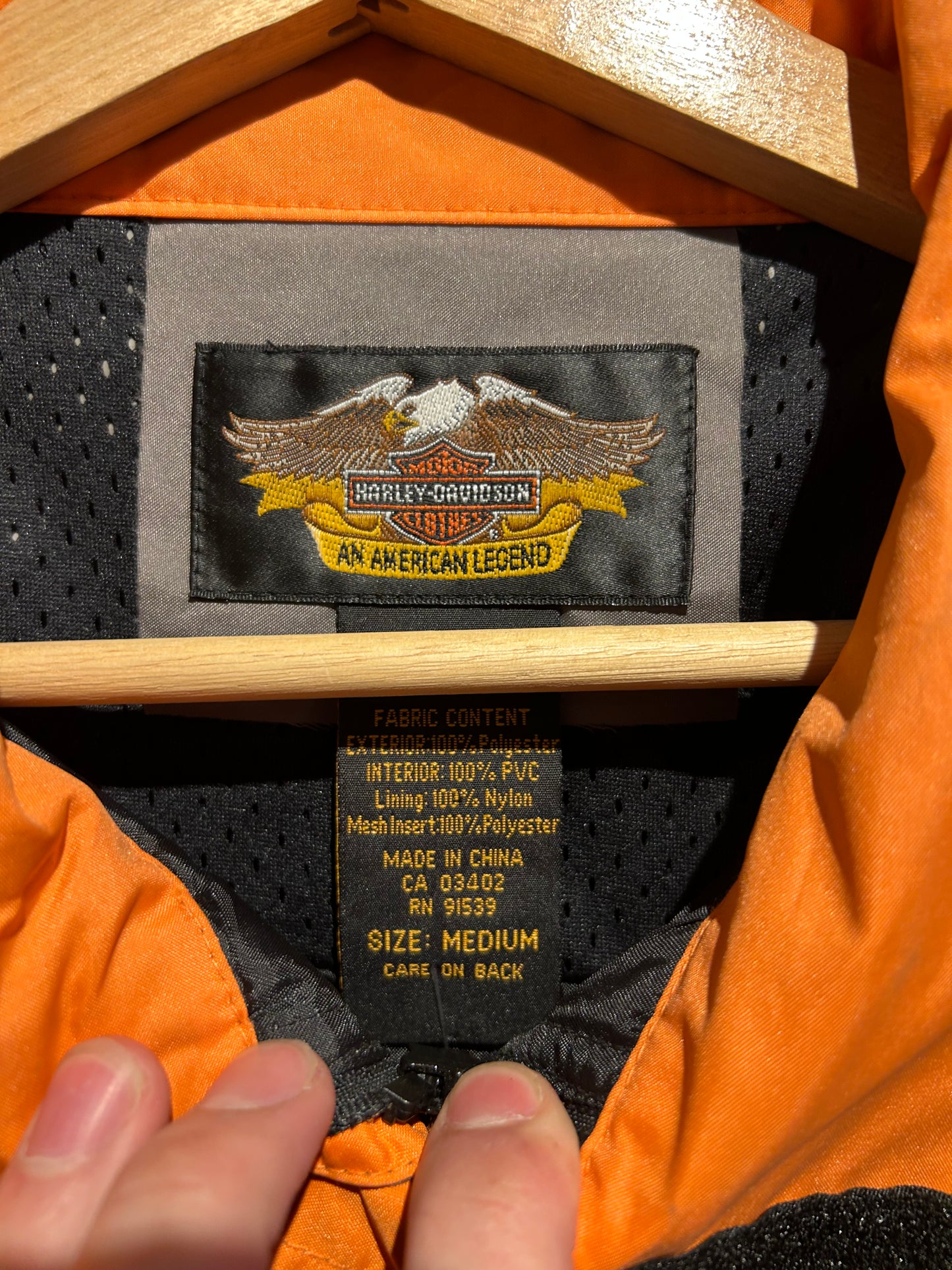 Vintage Harley Davidson Shell Jacket. Size Large