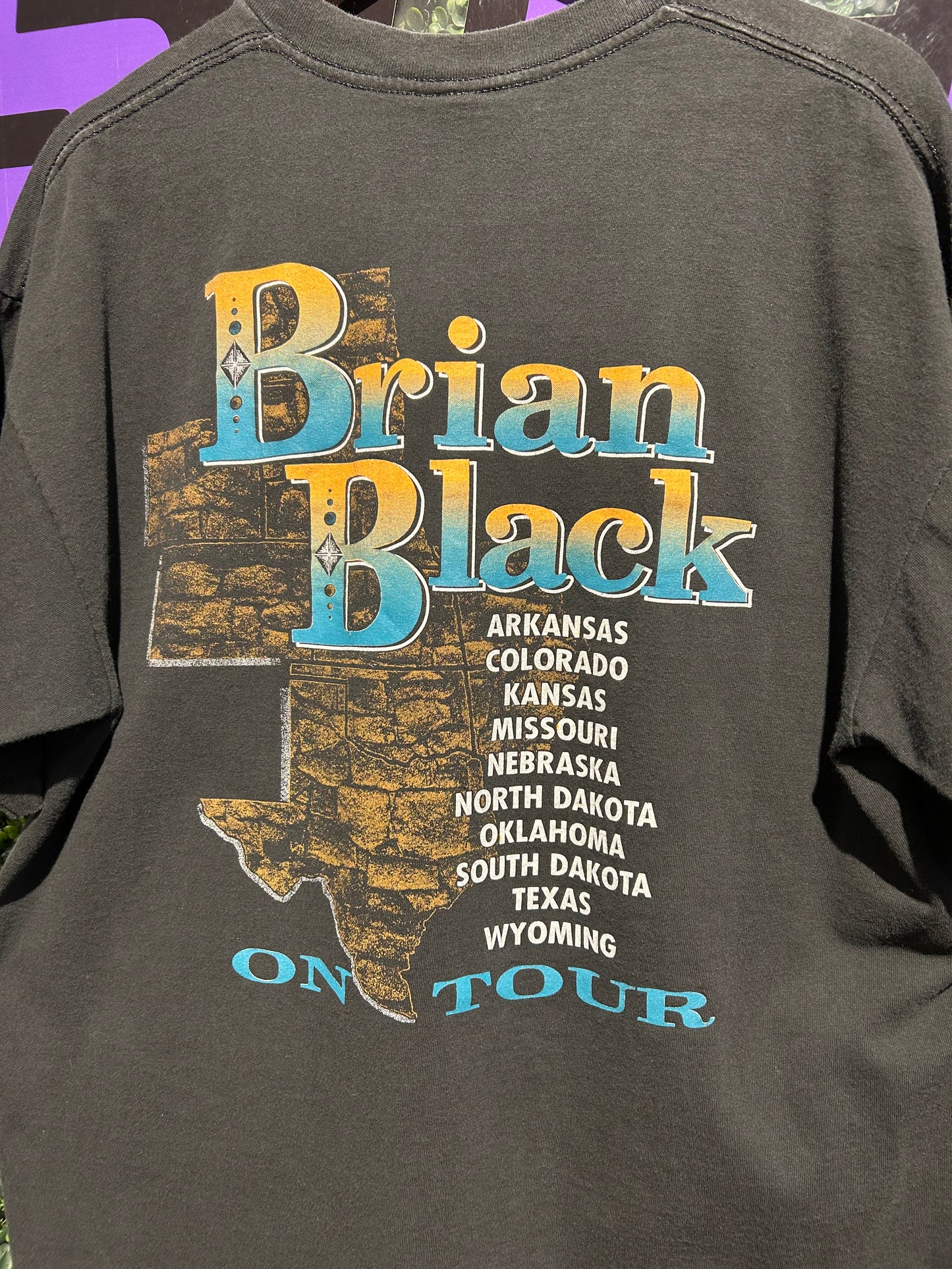90s Brian Black Country Tour T-Shirt. Size XL