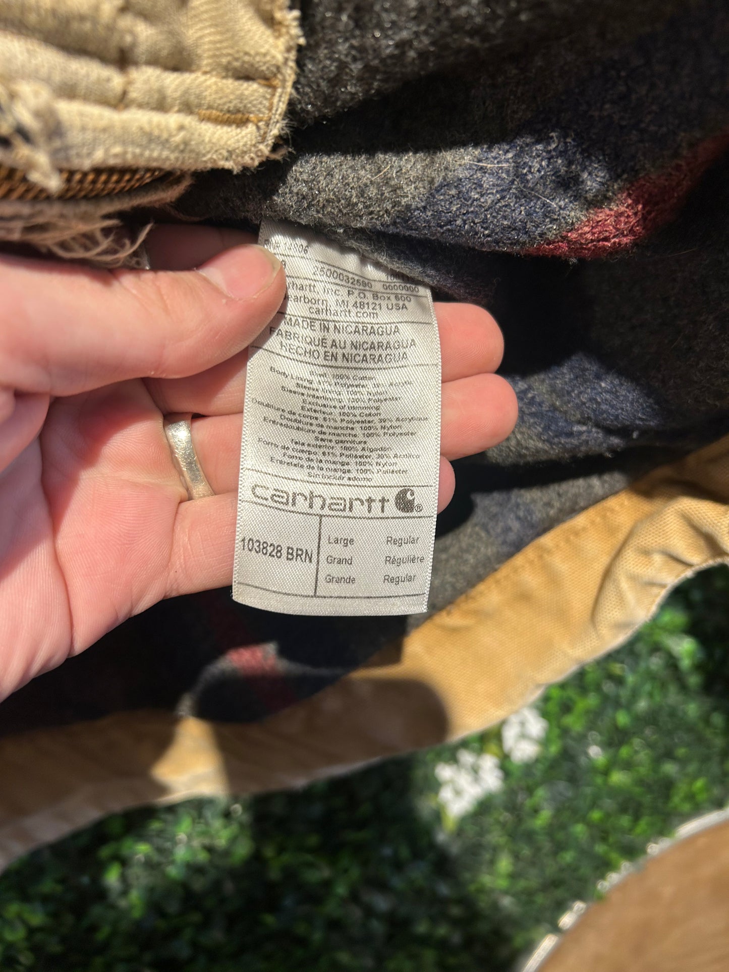 Carhartt Blanket-Lined Zip-Up Detroit Jacket. Size M/L