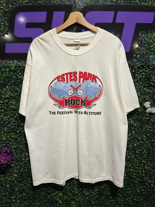 Vintage Estes Park Colorado Rock Festival T-Shirt. Size XL