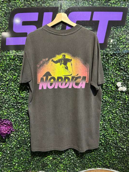 90s Nordica Extreme Ski T-Shirt. Size L/XL