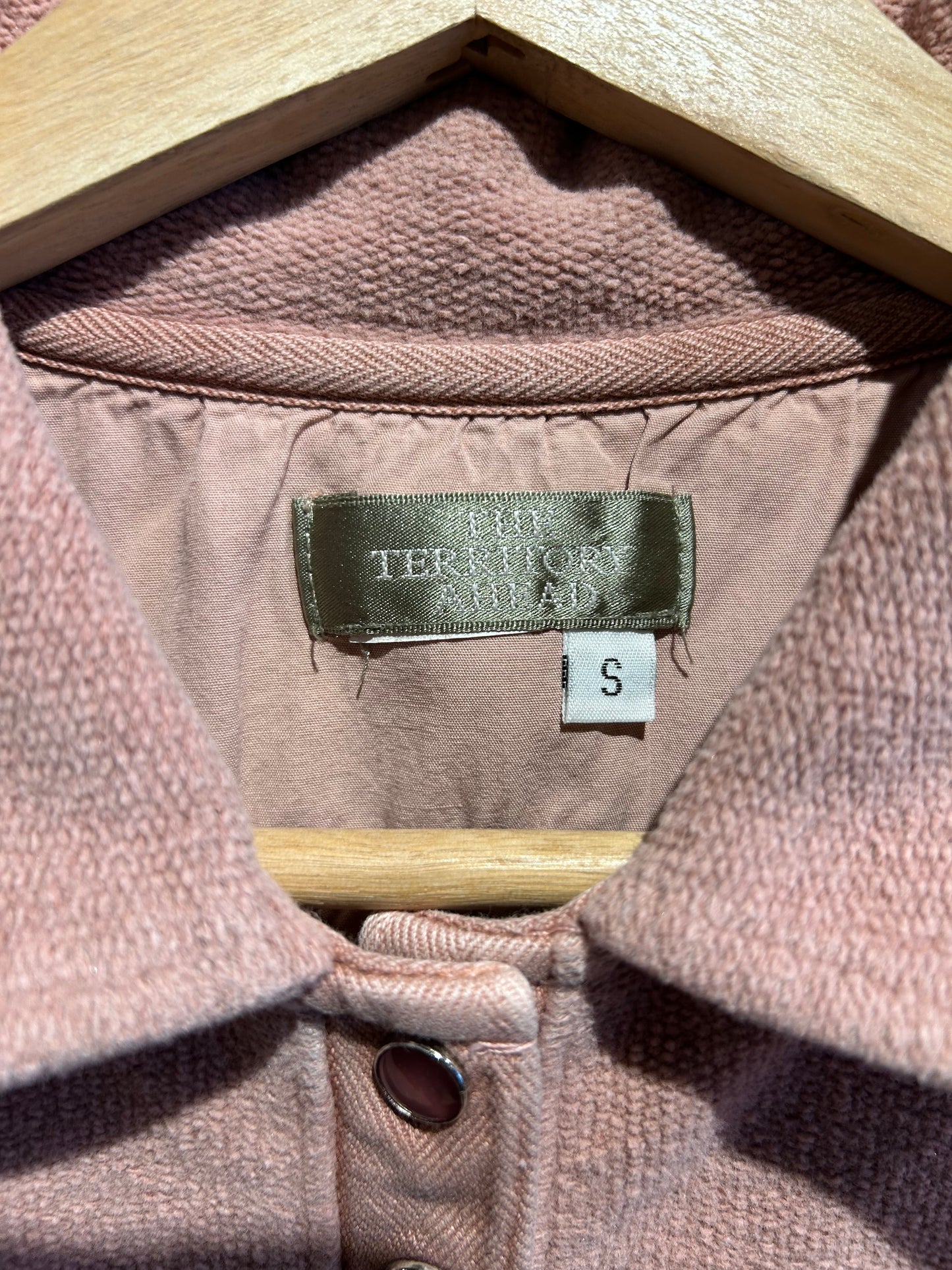 Vintage Fleece LS Polo Shirt. Size Small