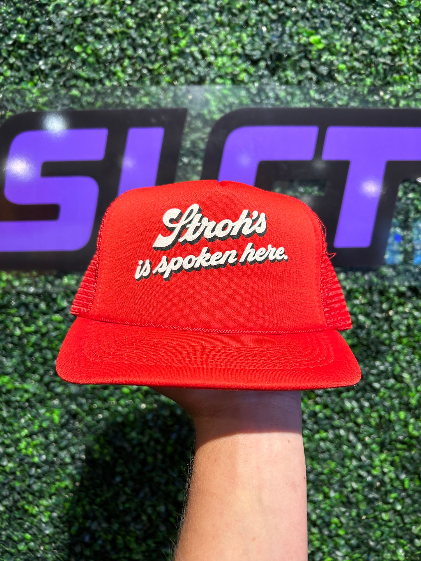 80s Stroh’s Is Spoken Here Brewery Trucker Hat